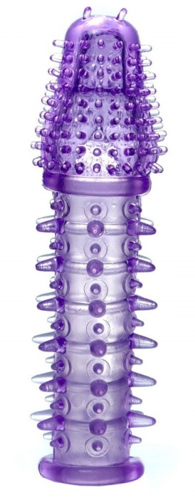 Фиолетовая закрытая насадка на пенис - 13,5 см. - Boys of Toys - в Подольске купить с доставкой