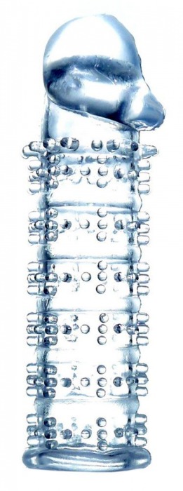 Прозрачная насадка на пенис с рельефом - 12 см. - Boys of Toys - в Подольске купить с доставкой