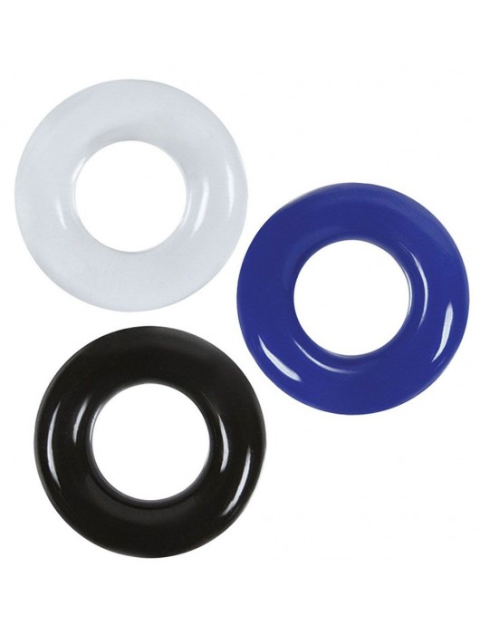 Набор из 3 эрекционных колец без рельефа - Boys of Toys - в Подольске купить с доставкой