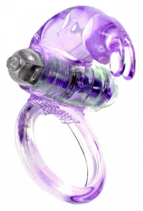 Сиреневое эрекционное виброкольцо с клиторальным зайчиком - Boys of Toys - в Подольске купить с доставкой