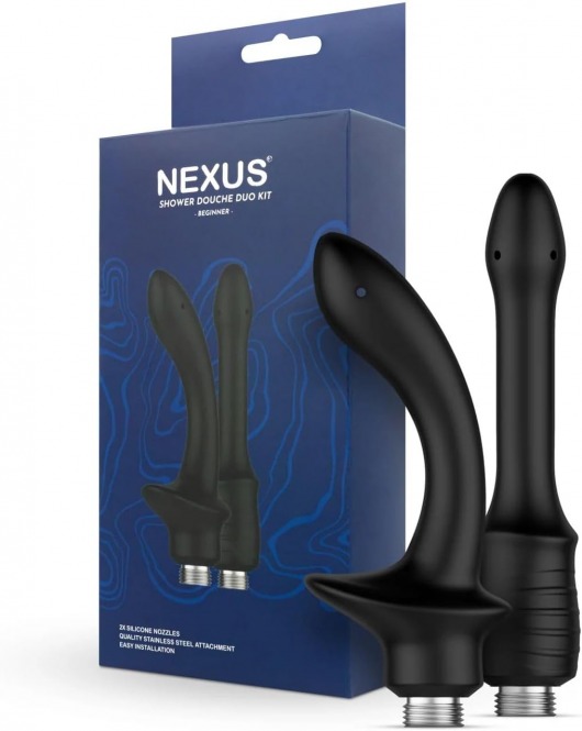 Набор из 2 насадок для анального душа Shower Douche Duo Kit Beginner - Nexus Range - купить с доставкой в Подольске