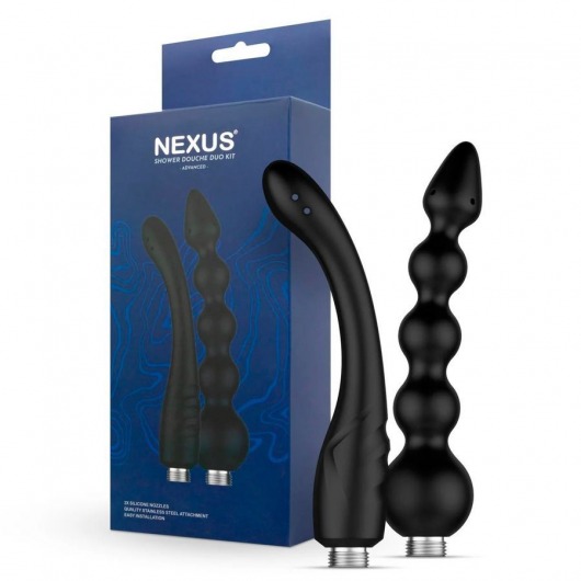 Набор из 2 насадок для анального душа Shower Douche Duo Kit - Nexus Range - купить с доставкой в Подольске