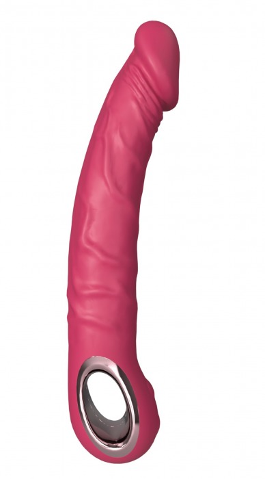 Розовый силиконовый вибратор-реалистик - 22 см. - Secwell