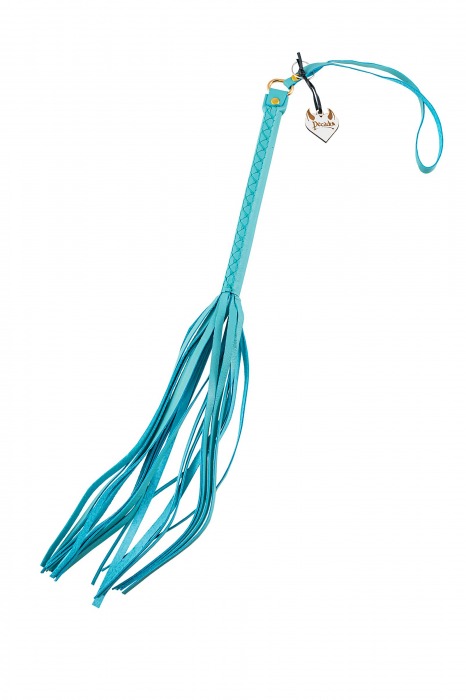 Голубая кожаная плеть - 50 см. - Pecado - купить с доставкой в Подольске