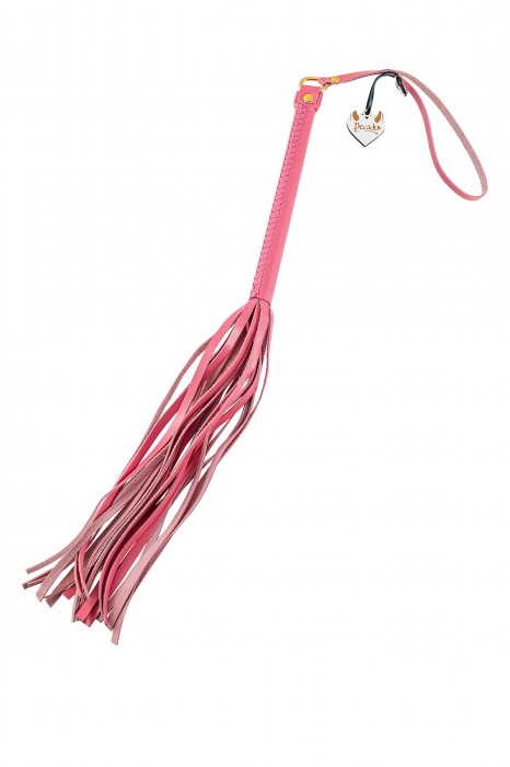 Розовая кожаная плеть - 50 см. - Pecado - купить с доставкой в Подольске