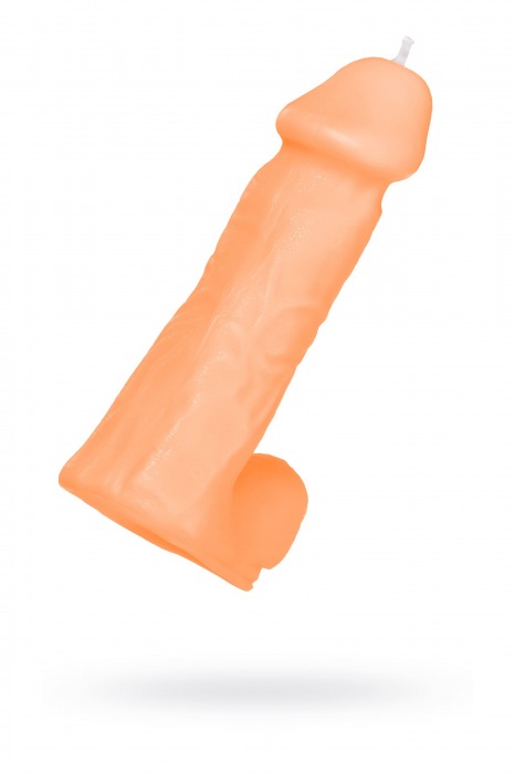 Оранжевая сувенирная свеча «Пенис» - Pecado - купить с доставкой в Подольске