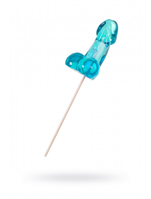 Голубой леденец в форме члена со вкусом блю кюрасао - 80 гр. - Sosuчki - купить с доставкой в Подольске