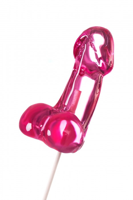 Розовый леденец в форме члена со вкусом айриш крим - 80 гр. - Sosuчki - купить с доставкой в Подольске