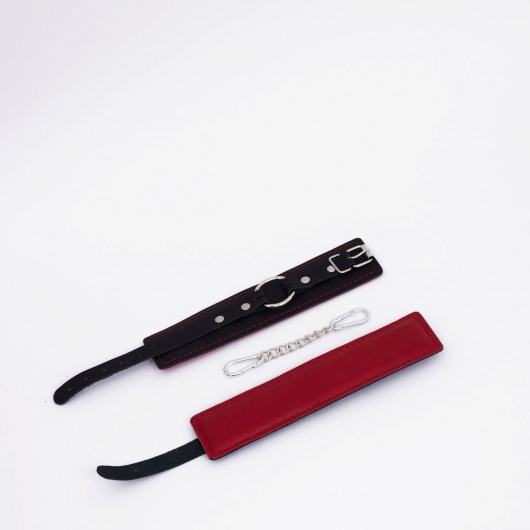 Черно-красные кожаные оковы - Crazy Handmade - купить с доставкой в Подольске