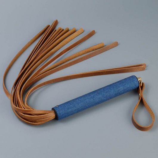 Плеть с джинсовой ручкой «Дикий Запад» - 60 см. - Sitabella - купить с доставкой в Подольске