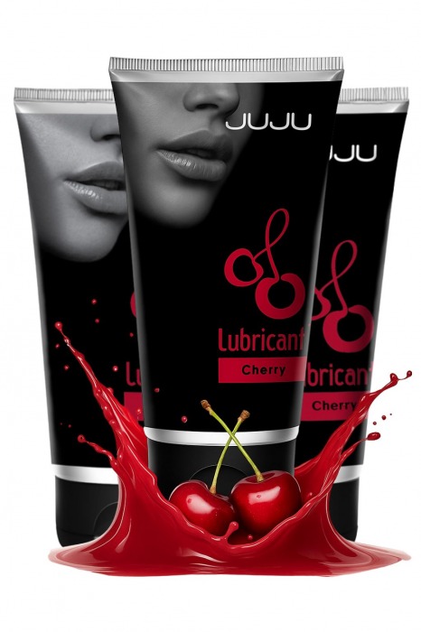 Набор из 3 съедобных лубрикантов JUJU со вкусом вишни - JuJu - купить с доставкой в Подольске