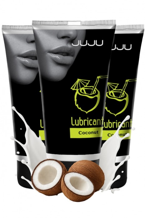 Набор из 3 съедобных лубрикантов JUJU со вкусом кокоса - JuJu - купить с доставкой в Подольске