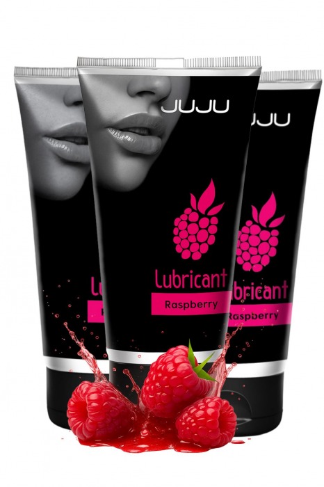 Набор из 3 съедобных лубрикантов JUJU со вкусом малины - JuJu - купить с доставкой в Подольске