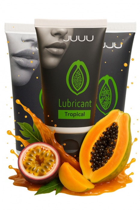 Набор из 3 съедобных лубрикантов JUJU со вкусом тропических фруктов - JuJu - купить с доставкой в Подольске