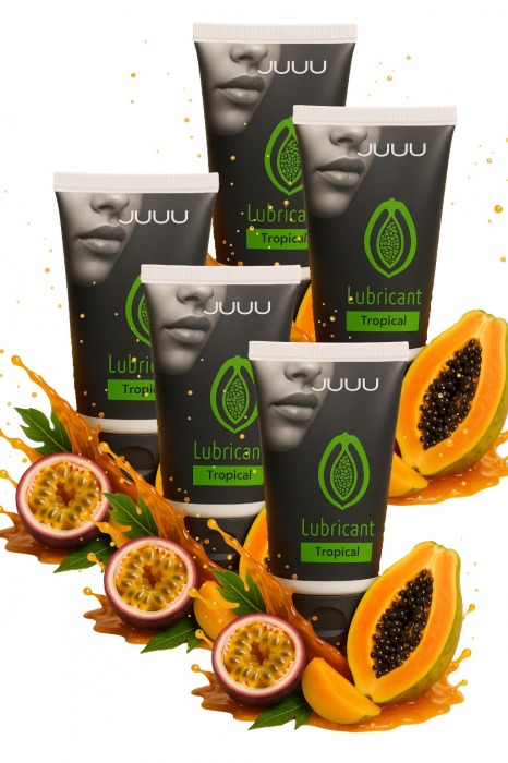 Набор из 5 съедобных лубрикантов JUJU со вкусом тропических фруктов - JuJu - купить с доставкой в Подольске