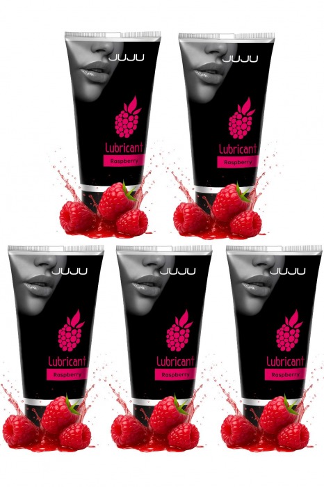 Набор из 5 съедобных лубрикантов JUJU со вкусом малины - JuJu - купить с доставкой в Подольске