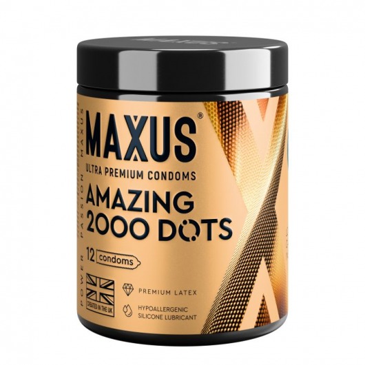 Точечные презервативы MAXUS 2000 Amazing Dots с железным кейсом - 12 шт. - Maxus - купить с доставкой в Подольске