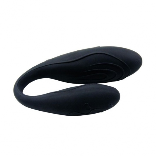 Чёрный вибромассажер для пар Indulgence Plus с ДУ - Baile