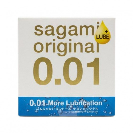 Увлажнённый презерватив Sagami Original 0.01 Extra Lub - 1 шт. - Sagami - купить с доставкой в Подольске