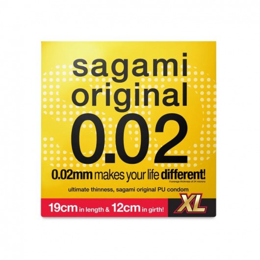 Презерватив увеличенного размера Sagami Original 0.02 XL-size - 1 шт. - Sagami - купить с доставкой в Подольске