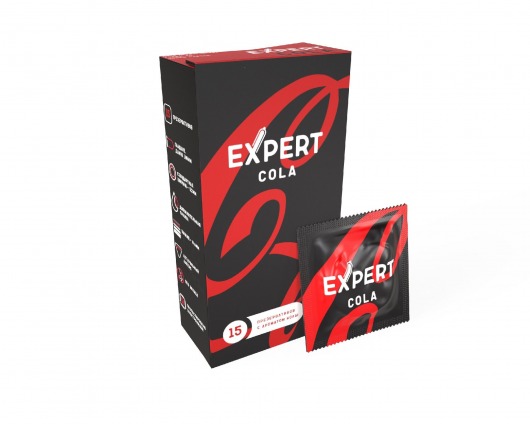 Презервативы с ароматом колы Expert Cola - 15 шт. - Expert - купить с доставкой в Подольске