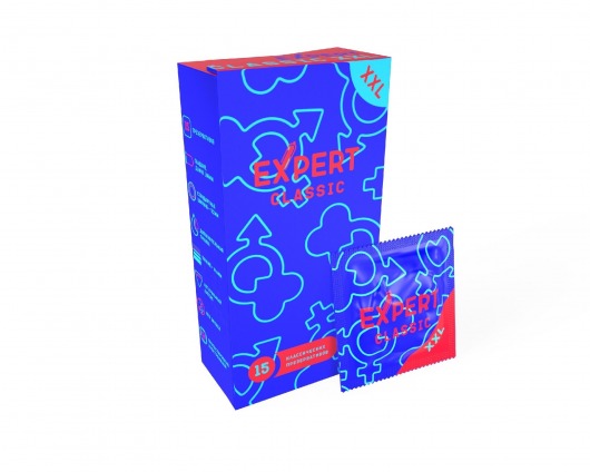 Презервативы увеличенного размера Expert Classic XXL - 15 шт. - Expert - купить с доставкой в Подольске