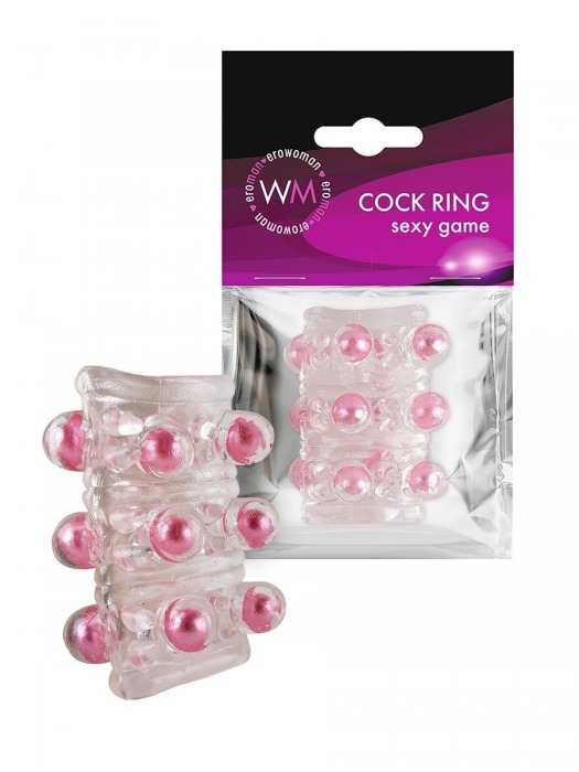 Прозрачная сквозная насадка на пенис с цветными шариками - Erowoman-Eroman - в Подольске купить с доставкой