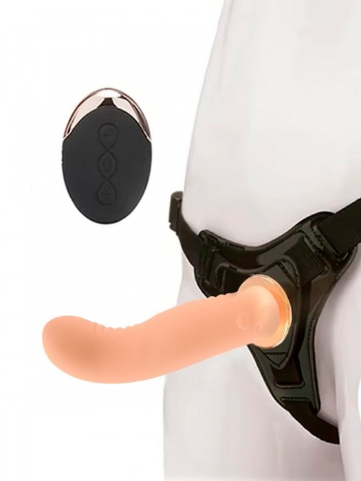 Женский вибрострапон со съемной насадкой и пультом ДУ - Erokay - купить с доставкой в Подольске