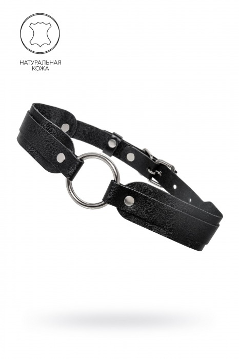 Черный кожаный чокер-ошейник со скруглёнными углами - Pecado - купить с доставкой в Подольске