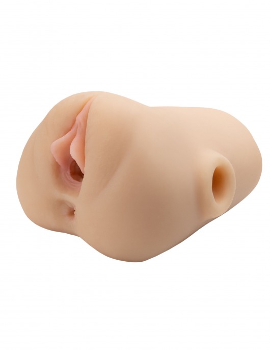 Телесный мастурбатор с вибрацией Double Pounder Vibrating Squeeze Stroker - Pipedream - в Подольске купить с доставкой