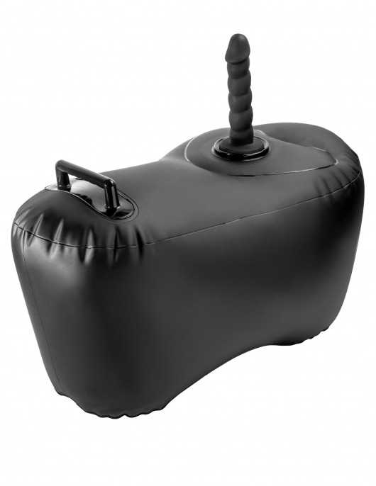 Черное надувное кресло с платформой для фиксации дилдо Body Dock Inflatable Love Seat - Pipedream - купить с доставкой в Подольске