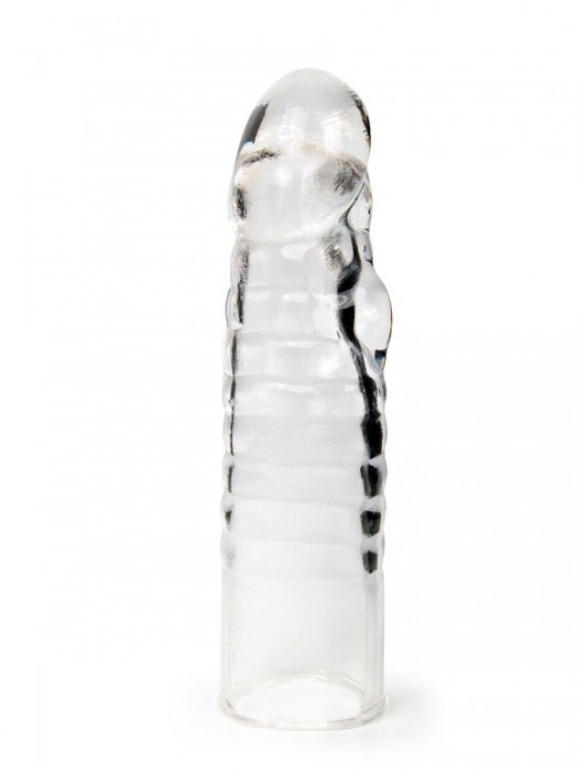 Прозрачная закрытая насадка на член - 15 см. - Sex Expert - в Подольске купить с доставкой