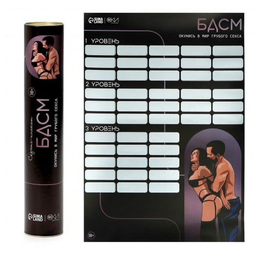 Плакат для двоих со скретч-слоем «БДСМ» - Сима-Ленд - купить с доставкой в Подольске