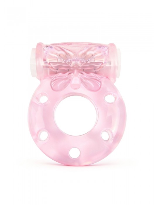 Розовое эрекционное виброкольцо с бабочкой - 1137 - в Подольске купить с доставкой