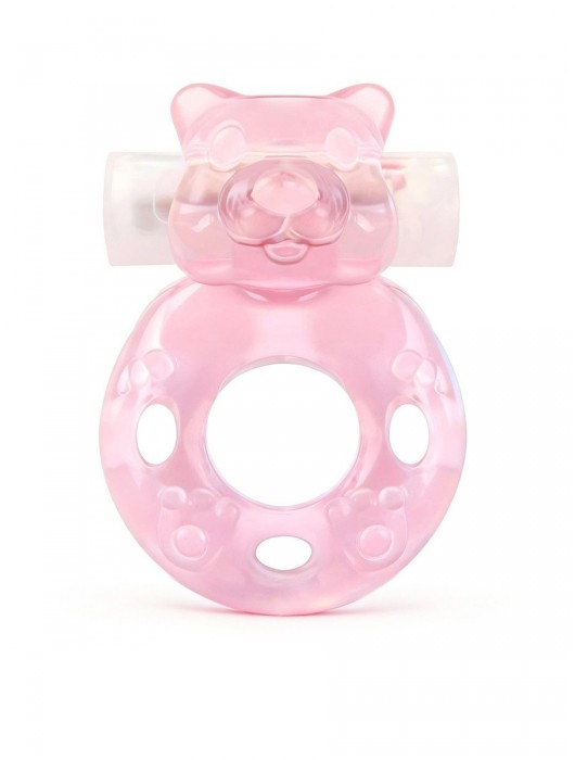 Розовое эрекционное виброкольцо в форме мишки - 1137 - в Подольске купить с доставкой