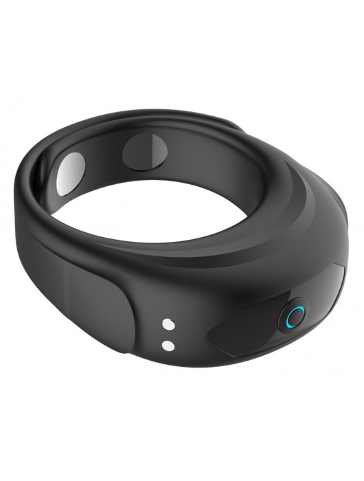 Черное эрекционное виброкольцо на ремешках - Boys of Toys - в Подольске купить с доставкой