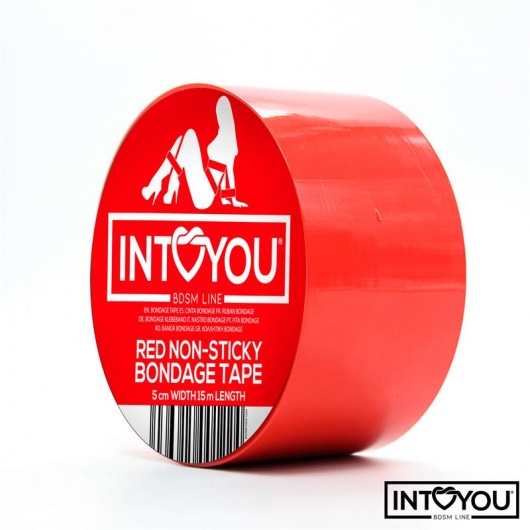 Красный скотч для фиксации Non-Sticky Bondage Tape - 15 м. - Intoyou - купить с доставкой в Подольске
