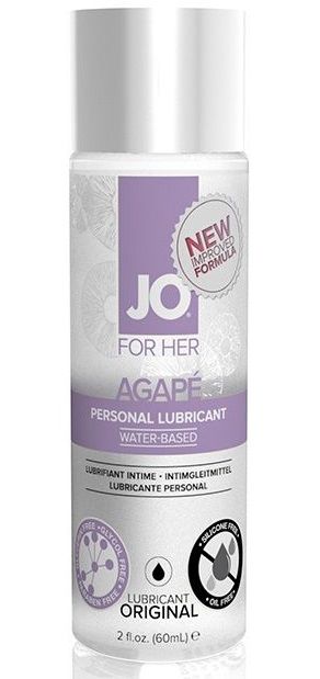 Лубрикант на водной основе для женщин JO AGAPE LUBRICANT ORIGINAL - 60 мл. - System JO - купить с доставкой в Подольске