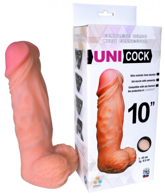 Фаллическая насадка Харнесс UNICOCK 10  - 25 см. - LOVETOY (А-Полимер) - купить с доставкой в Подольске