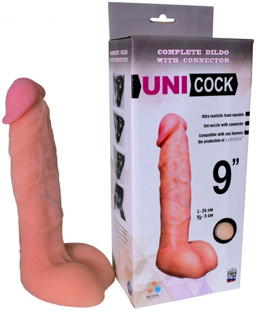 Фаллическая насадка Харнесс UNICOCK 9  - 24 см. - LOVETOY (А-Полимер) - купить с доставкой в Подольске