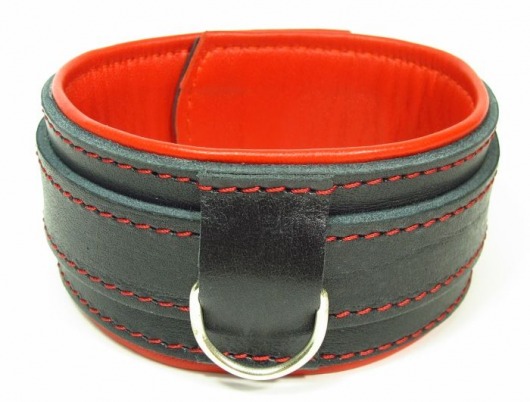 Ошейник с красным подкладом - БДСМ Арсенал - купить с доставкой в Подольске