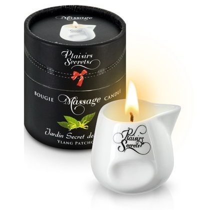 Массажная свеча с ароматом иланг-иланга и пачули Jardin Secret Des Iles Ylang/pat - 80 мл. - Plaisir Secret - купить с доставкой в Подольске