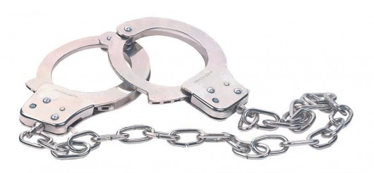 Наручники из металла с длинной цепочкой CHROME HANDCUFFS METAL HANDCUFFS W. KEY - NMC - купить с доставкой в Подольске