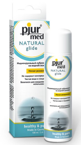Нейтральный лубрикант на водной основе pjur MED Natural glide - 100 мл. - Pjur - купить с доставкой в Подольске