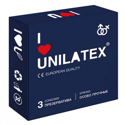 Ультрапрочные презервативы Unilatex Extra Strong - 3 шт. - Unilatex - купить с доставкой в Подольске