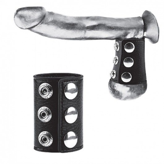 Утяжка на пенис на кнопочках 100% PVC STRAP WITH METAL SNAP - BlueLine - купить с доставкой в Подольске