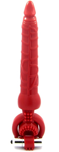 Красная вибронасадка с анальным стимулятором - ToyFa - в Подольске купить с доставкой