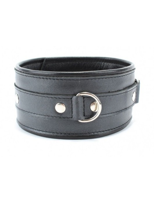 Ошейник из гладкой кожи - БДСМ Арсенал - купить с доставкой в Подольске