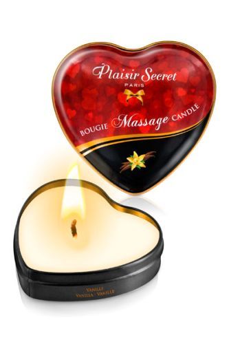 Массажная свеча с ароматом ванили Bougie Massage Candle - 35 мл. - Plaisir Secret - купить с доставкой в Подольске
