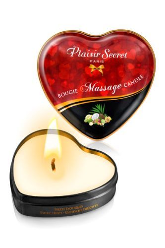 Массажная свеча с ароматом экзотических фруктов Bougie Massage Candle - 35 мл. - Plaisir Secret - купить с доставкой в Подольске